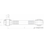 Штанга нерегулируемая в сборе с подшипником скольжения 643-2919010-12