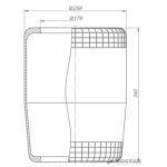 Резинокордовая оболочка пневморессоры АВ-416